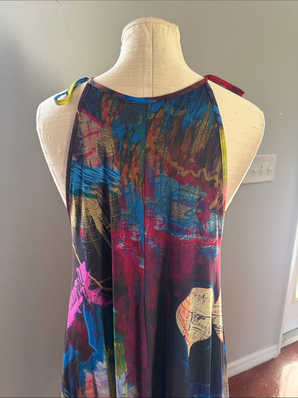 Petit poi’s Multicolor Tie-Shoulder Maxi Dress - Picture 5 of 7